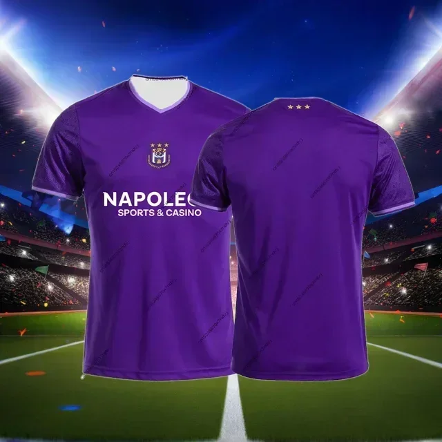 

R.S.C. Anderlecht football Belgium men's and women's football jerseys 3D printed fan-specific football jersey set