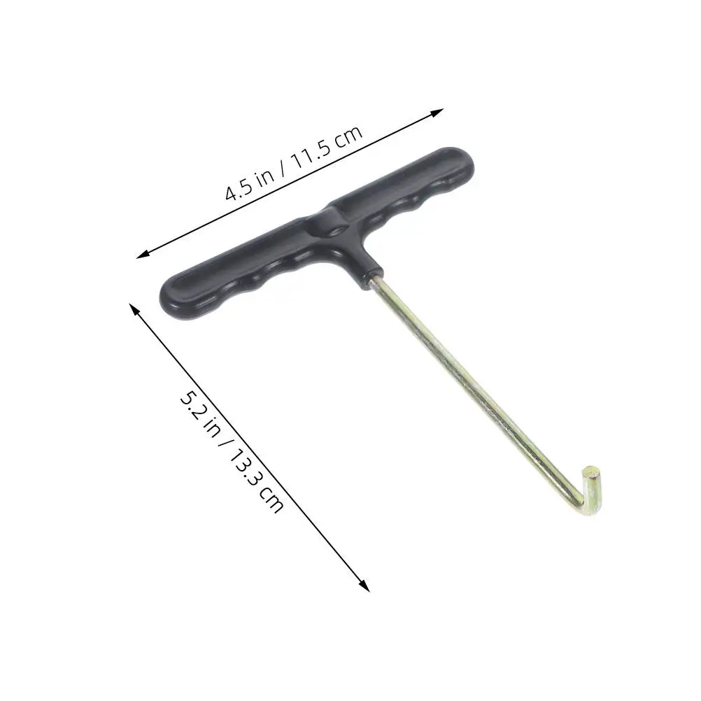 Trampoline Spring Pull Tool 2 Piece Ergonomic T Hook with Plastic Handle Portable Maintenance Kit