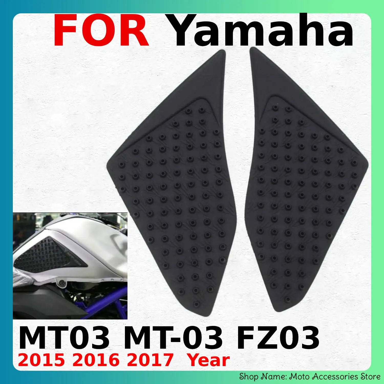 

Motorcycle Sticker Fuel Tank Pad Side Protection Tank Side Pad Decals For Yamaha MT03 MT-03 FZ03 mt03 stickers 2015 2016 2017