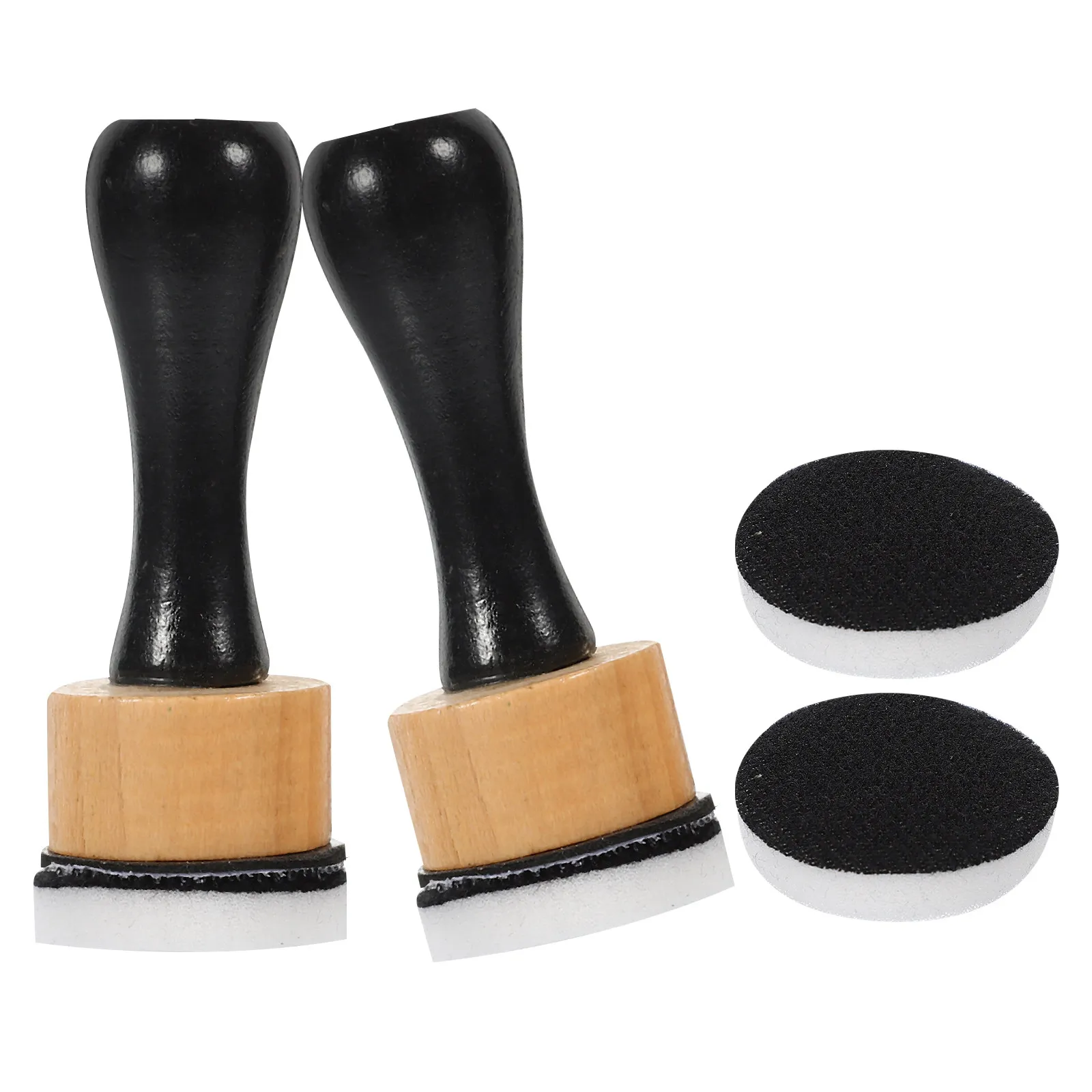 1Set Craft Ink Blending Tool Mini Sponge Applicators For Scrapbook Round Wood Handle Painting Scrapbooking