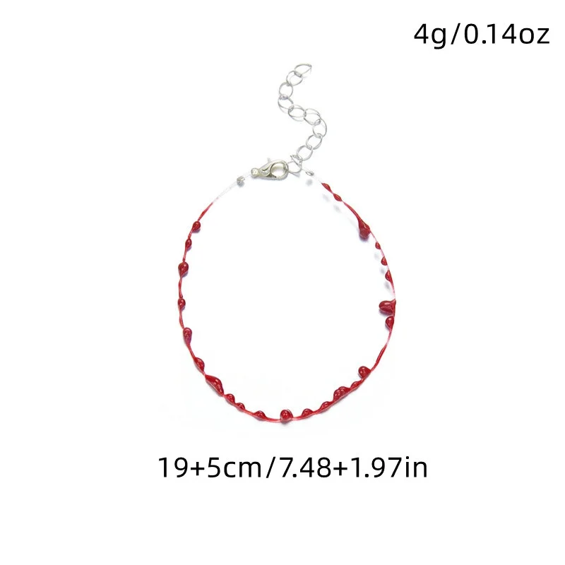 Acryl Gothic Rote Blut-Halsketten für Frauen und Männer Simulierte Blutung Cosplay-Halsketten Halloween-Party Schmuck Geschenke – Detail 5