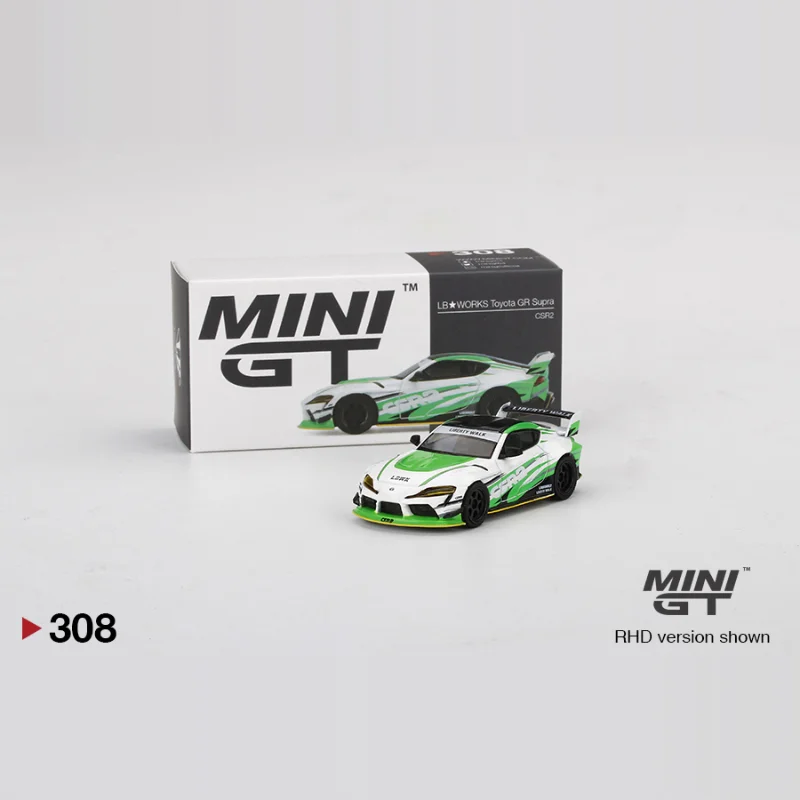 1-64-toyota-gr-supra-csr2-wide-body-308-alloy-miniature-simulation-car-model-collectible-ornament-genuine-in-stock