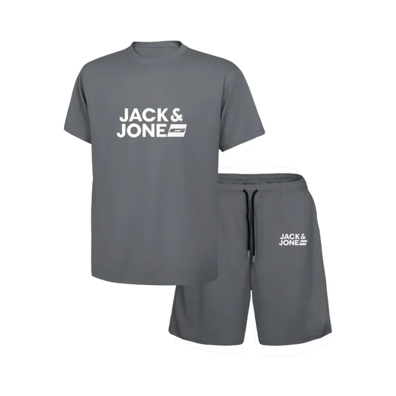 2025 neue Trendy Business Sommer männer Sport Set Casual Fitness Jogging Basketball Mode Kurzarm T-shirt + Shorts 2 sätze