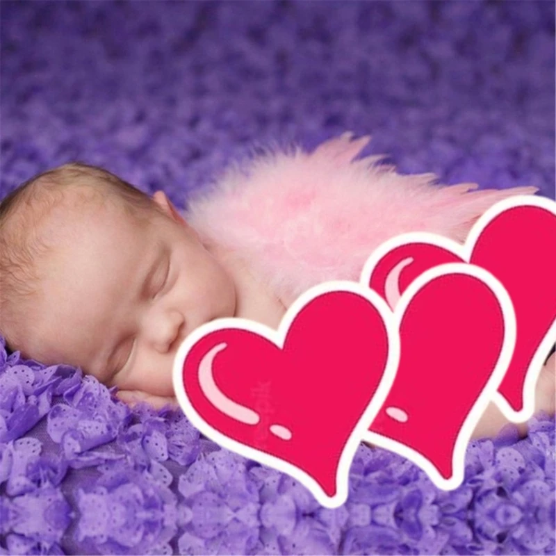 

Soft & Comfortable Newborn Photography Props Baby Angel Wing Outfit Soft Comfortable Baby Feathers Wing for Little Girls