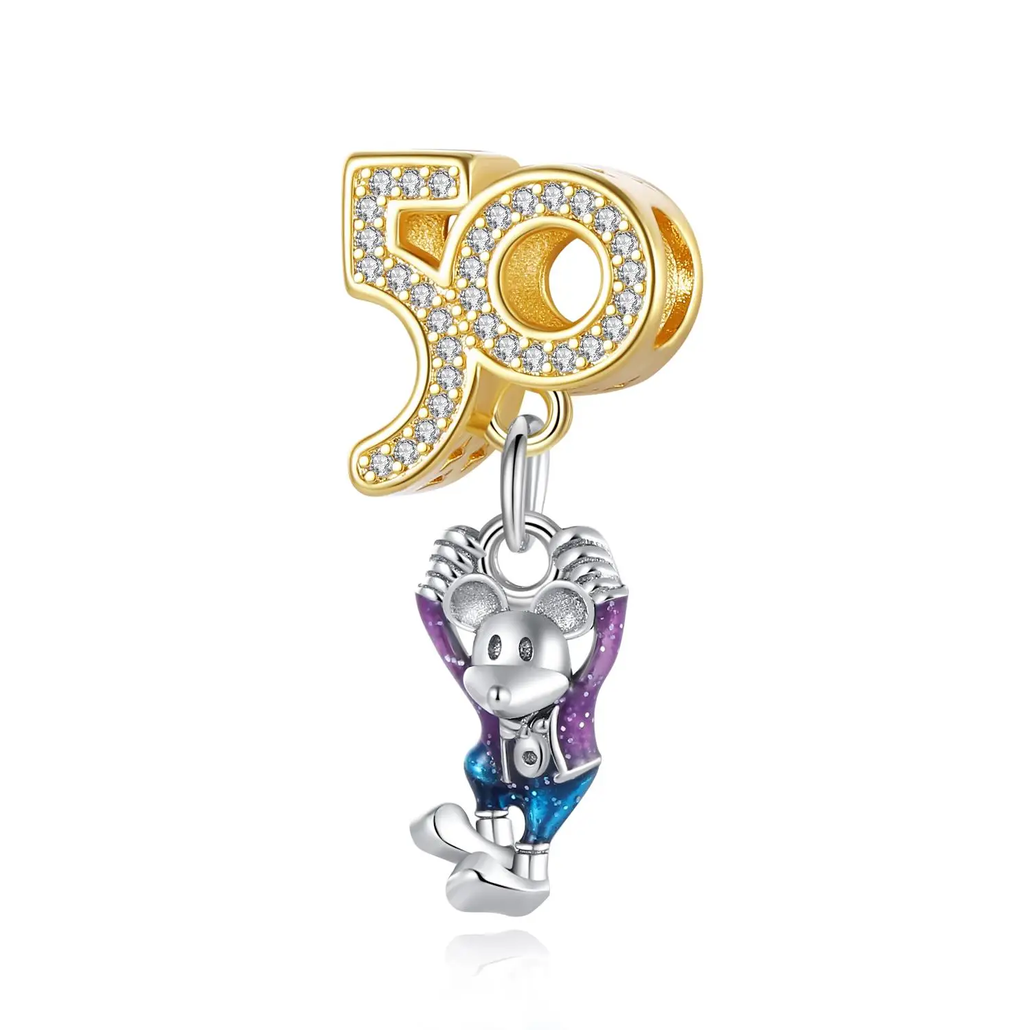 Potdemiel Disney 925 Silber Mickey Winnie Stitch Anhänger Perlen Passend für Halskette Armband DIY Geburtstag Frauen Party Überraschungsgeschenke