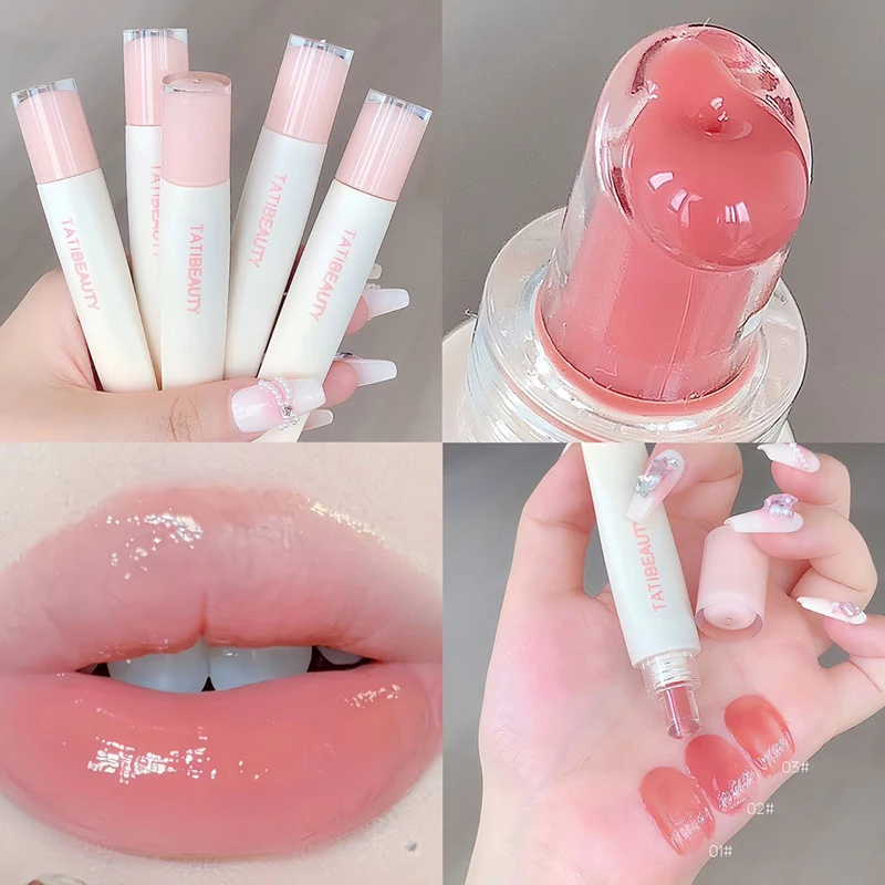 Nieuw Water Licht Glas Lip Glazuur Hydraterende Spiegel Lippen Olie Voedende Hydraterende Parelmoer Voor Student Lip Cosmetica Tool