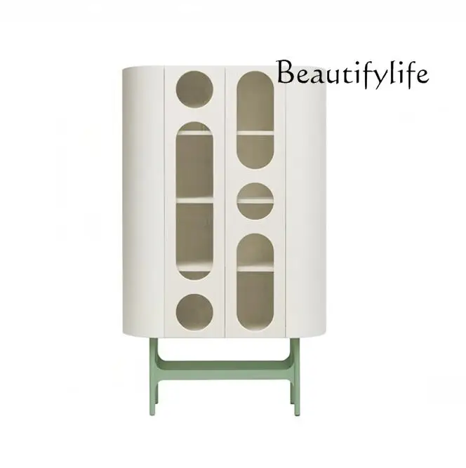 Entrance cabinet Guest restaurant Display Wine cabinet Nordic  Modern simple decorative cabinet