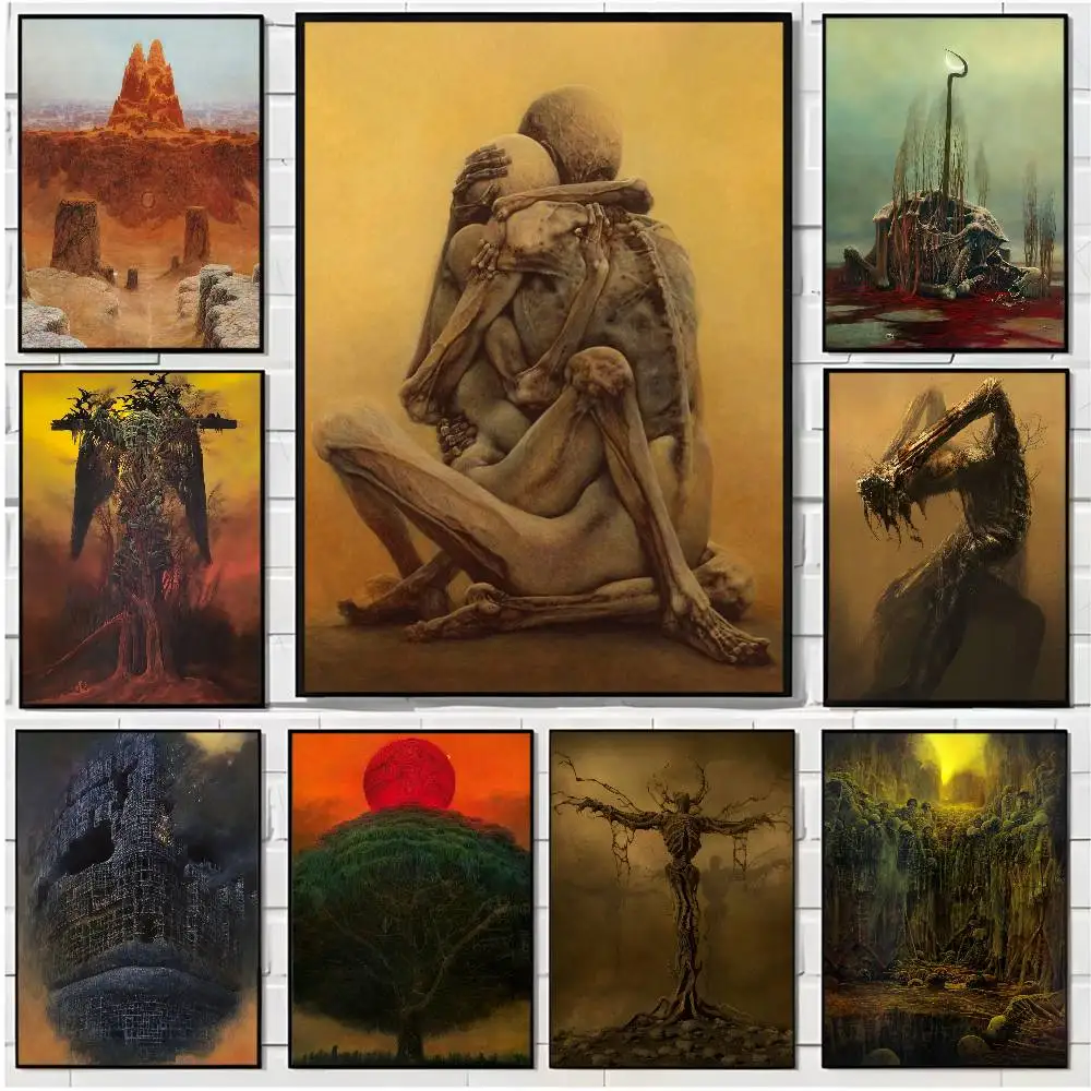 

Z-Zdzislaw Beksinskis art Poster HD art poster for home living room bar office decoration sticky, waterproof