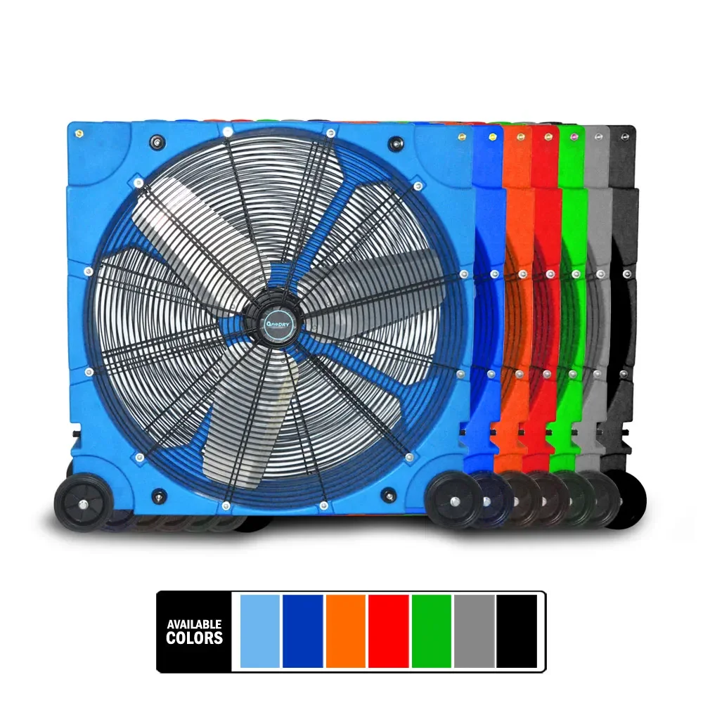 

Industrial 24' 8900 CFM 1/4HP 3-Speed Mobile Axial Blower Drum Fan with Wheels New Model for Workshop Use