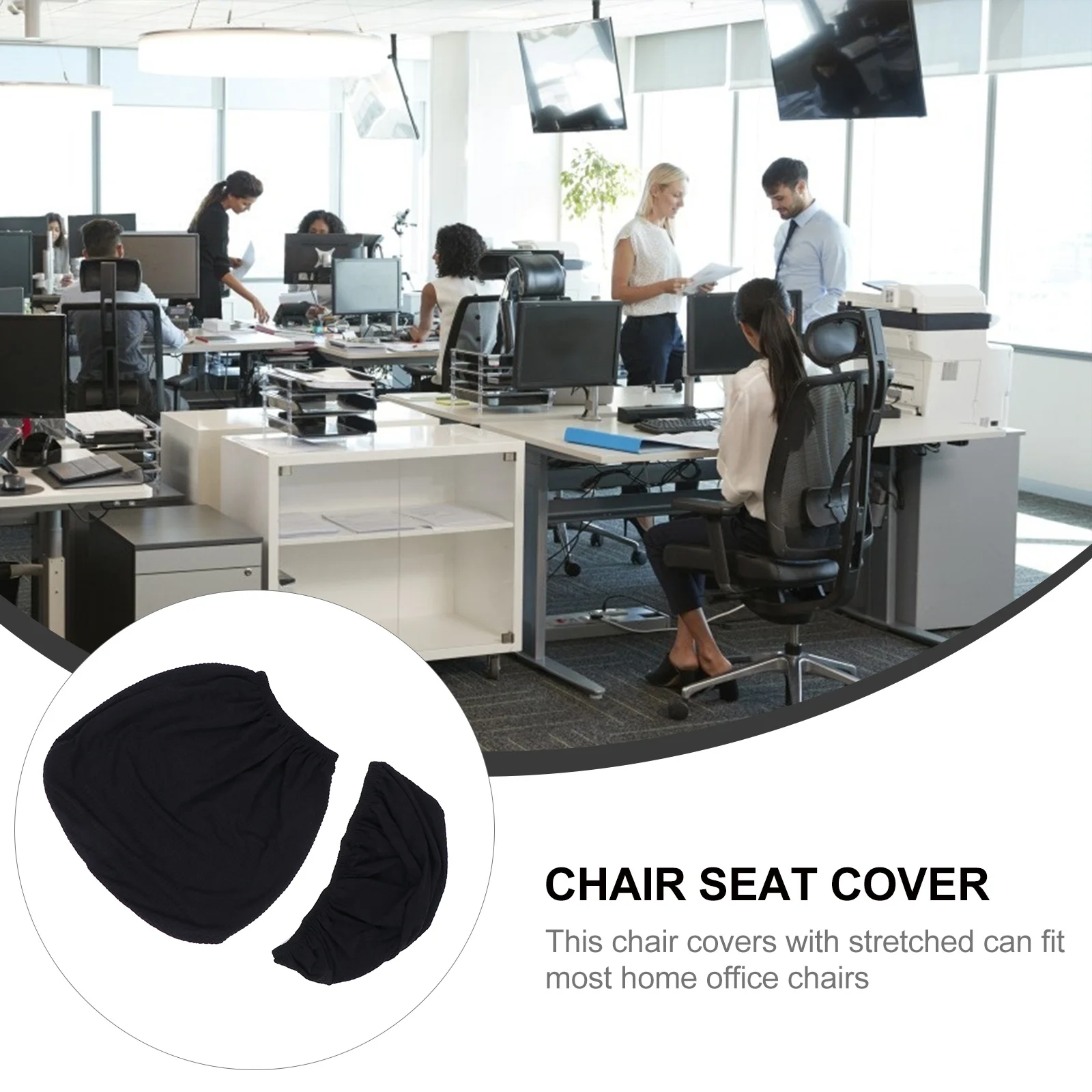 

1 set Stretchy Chair Cover Elastic Seat Protector Removable Office Chair Slipcover For Home Kitchen Hotel Wedding Event Use