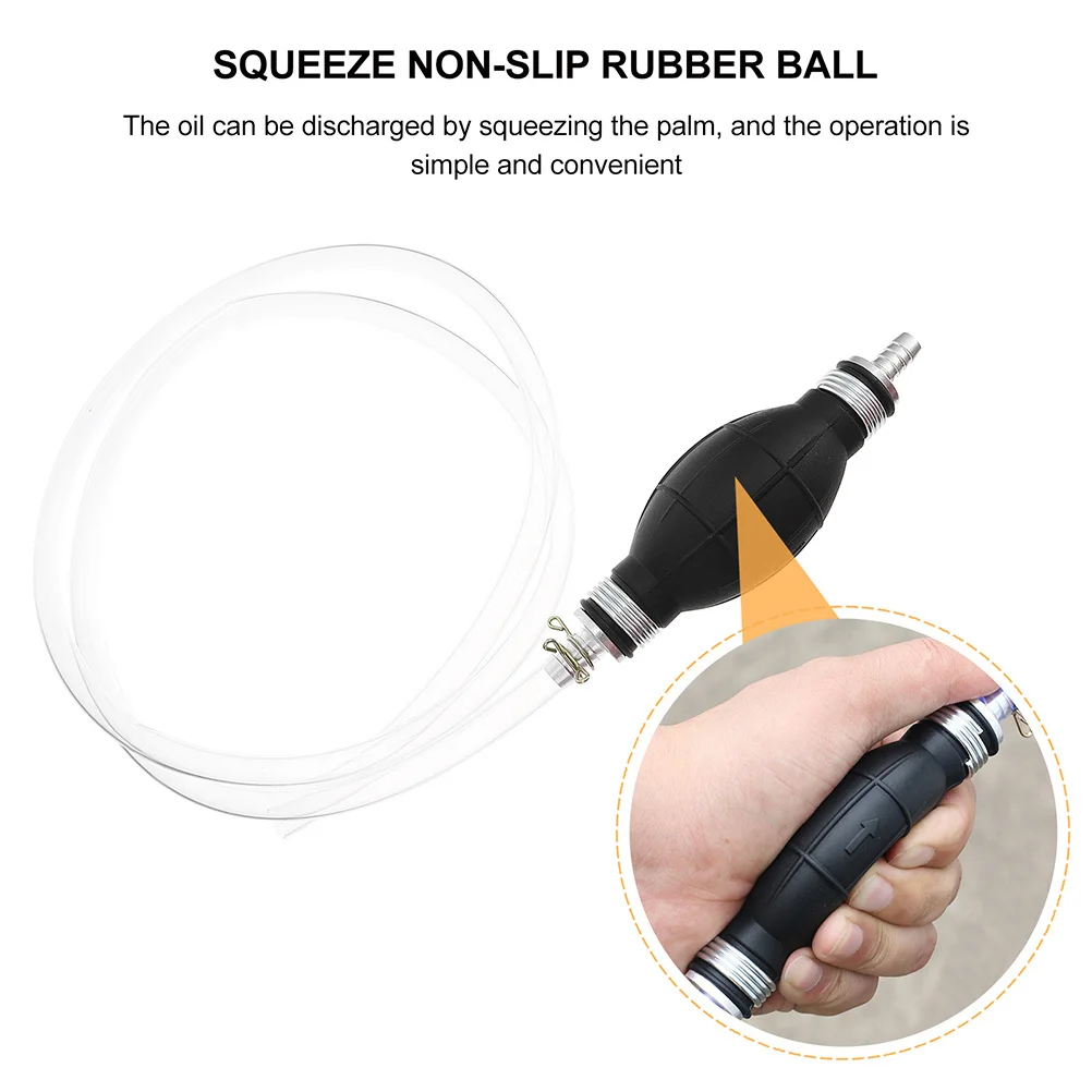 

2Sets Durable PVC Siphon Pump High Flow Hose Fuel Transfer Portable Siphon Hand Pump Car Accessories Car Accessories