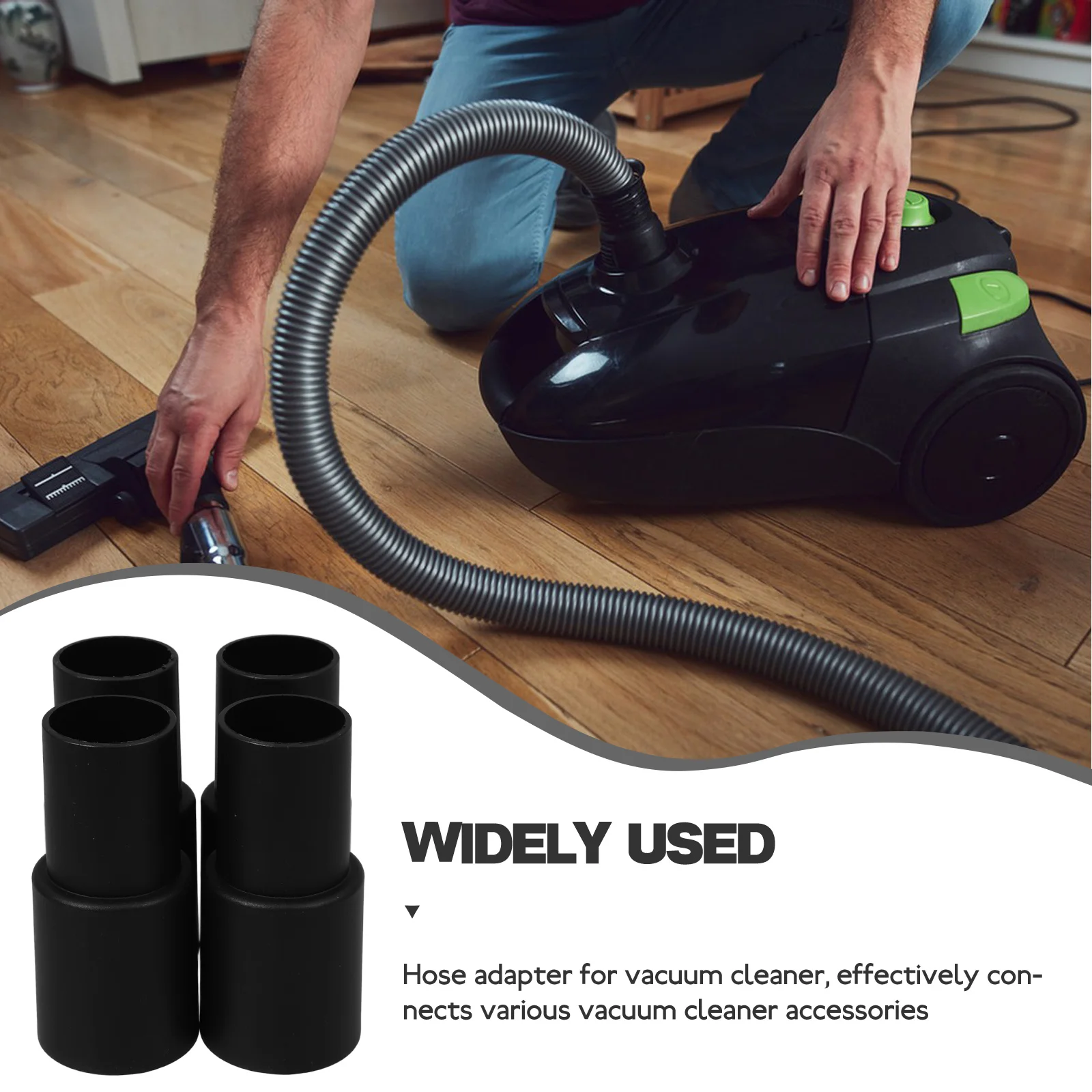 

4Pcs Vacuum Hose Adapter Converter 32-35mm Vacuum Cleaner Hose Connector Attachment Replacement Parts Suction Tube Connector