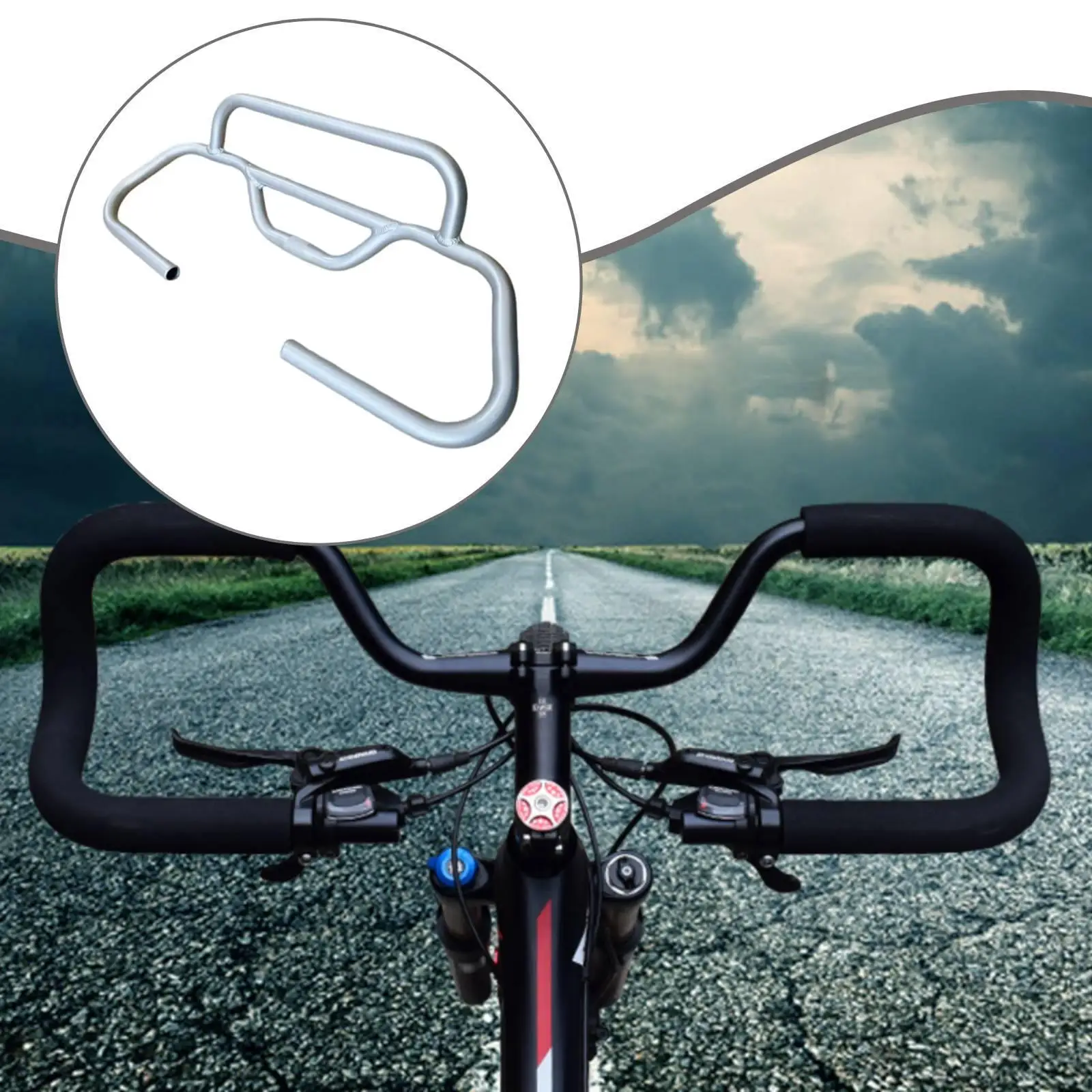 

Mountain Bike Butterfly Handlebar, Practical, Bicycle Handlebar, Accessory Aluminum Alloy