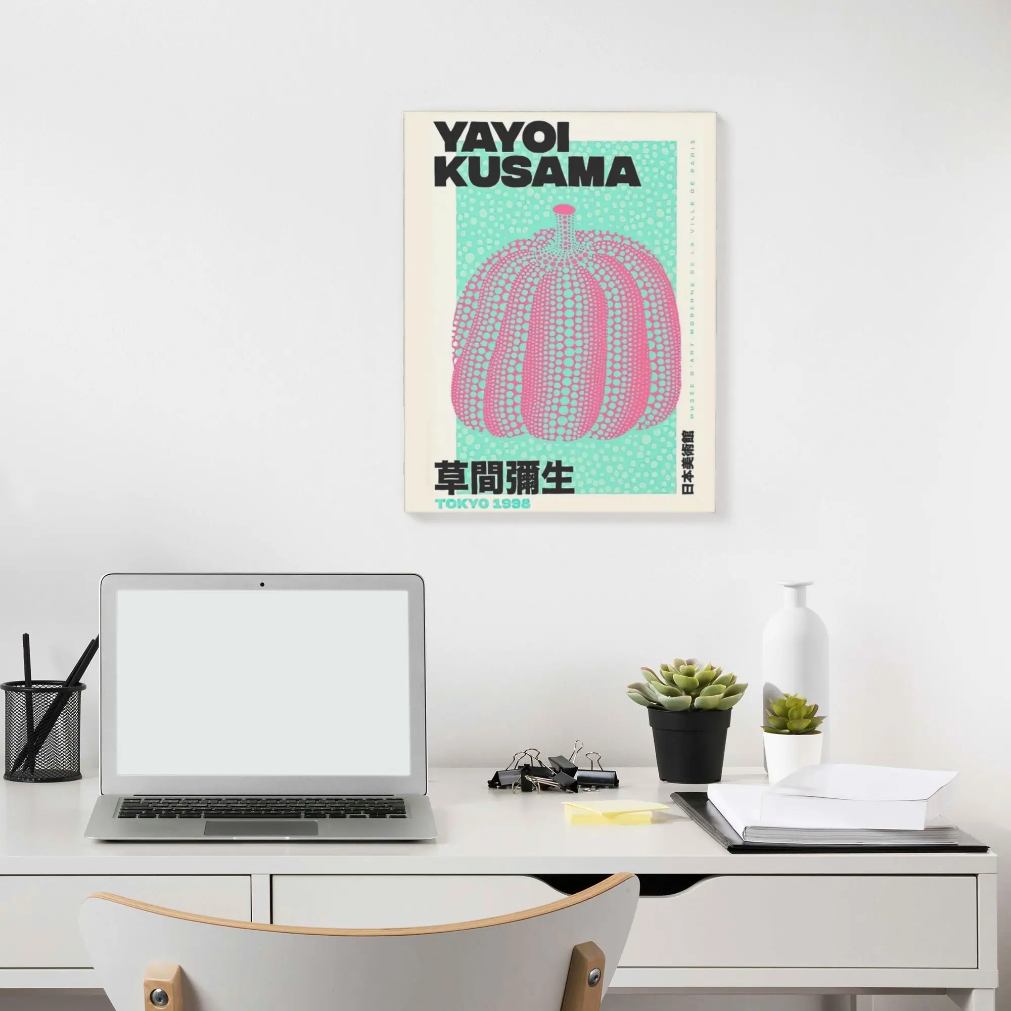 Yayoi Kusama Aesthetic Canvas Painting Wall Art Painting Unframed Art for Apartment Abstract Art Unique Present 16x20inch,