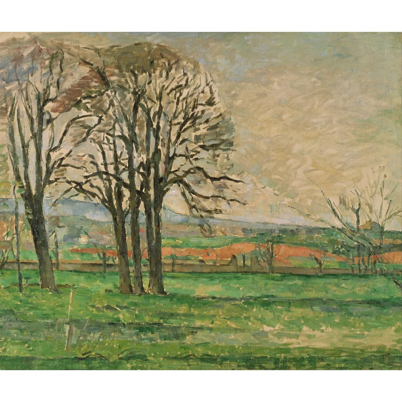 Los árboles desnudos en Jas de Bouffan de Paul Cézanne pintura al óleo de paisaje pintada a mano sobre lienzo cuadro decorativo para el hogar arte de pared