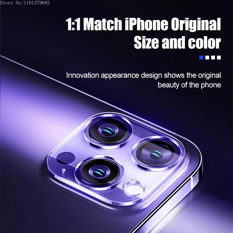 6 in 1 Full Cover Tempered Glass Camera Lens For iPhone 14 Plus 15 16 Pro Screen Camera Protector For iPhone 13 Pro Max 12 11