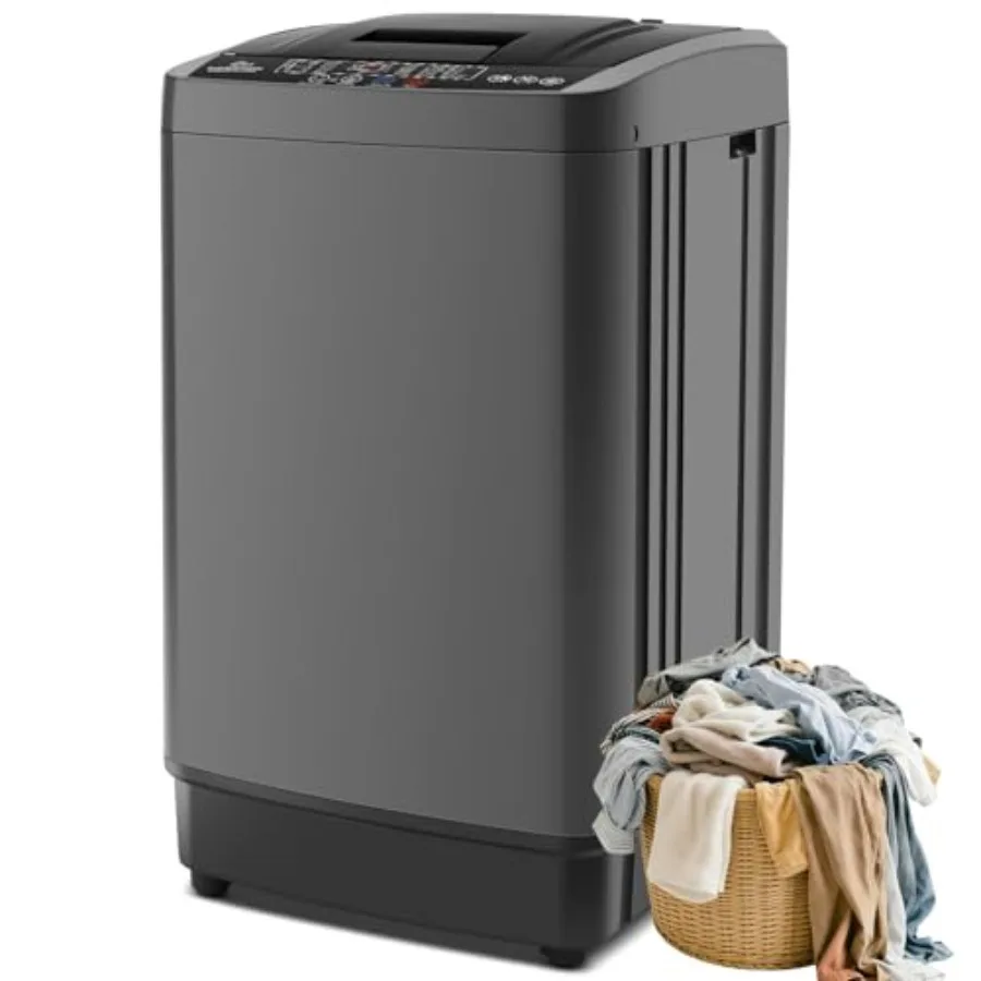 

Portable washing machine for apartments, RV, dorm, home: 2.4 cu.ft capacity, 17.8 lbs load, full automatic, 10 wash programs, L