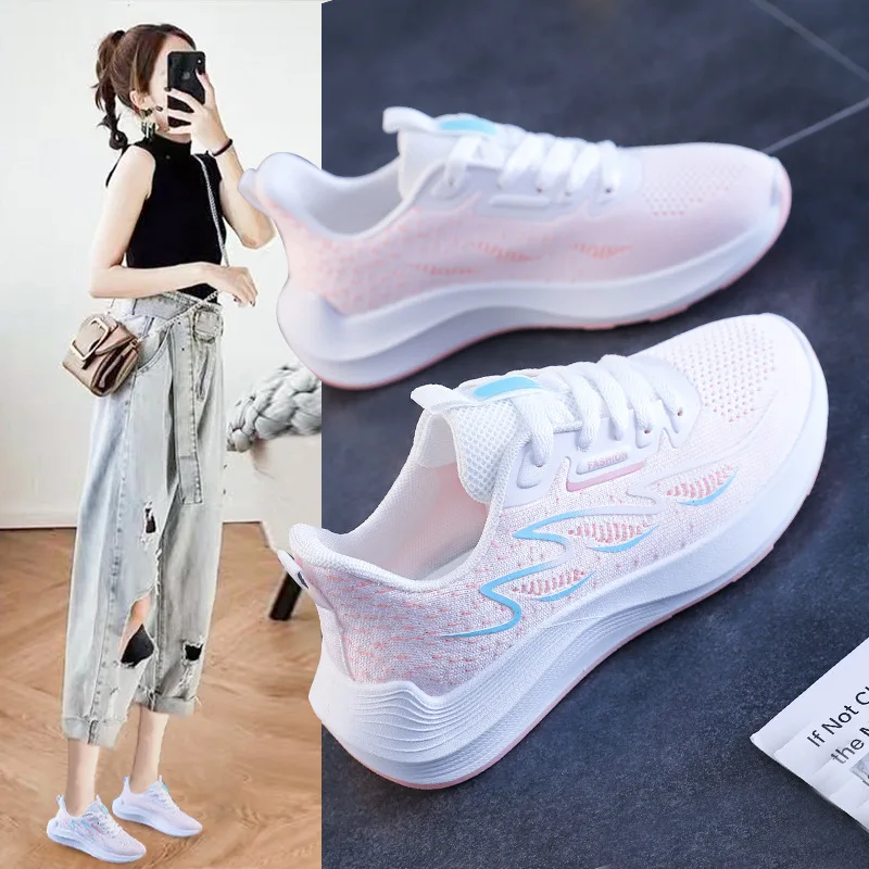 Women's Coconut Shoes Spring Summer 2023 Casual Versatile Shoes Breathable Mesh Running Sports Shoes Sneakers Women Luxury