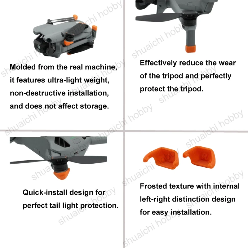 ل DJI Mini 5 Pro الطائرة بدون طيار المضادة للارتداء وسادة للقدم حماة الذيل ضوء الحرس سريعة التثبيت الغطاء الواقي مقاومة للخدش