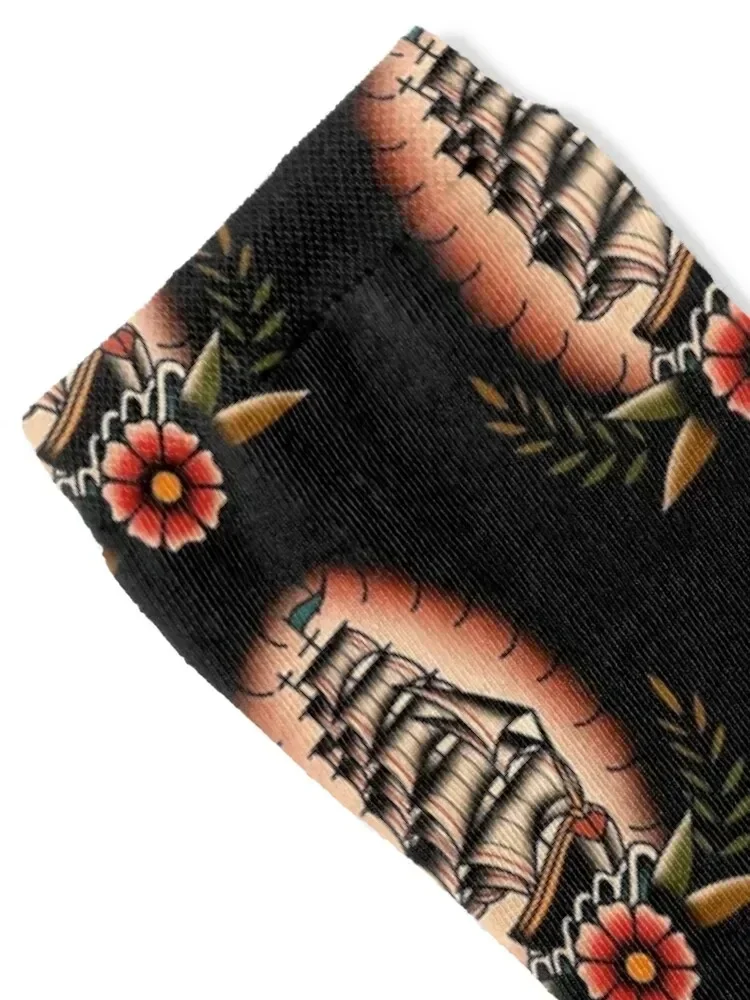 Traditional Clipper Ship Socks christmas gift winter gifts gift Christmas Luxury Woman Socks Men's
