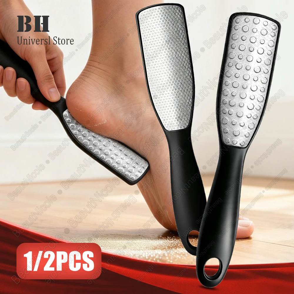1/2Pcs Mini Foot File Scrubber Dead Skin Double Sided Foot Scraper Rasp Callus Remover Pedicure Tools For Heels