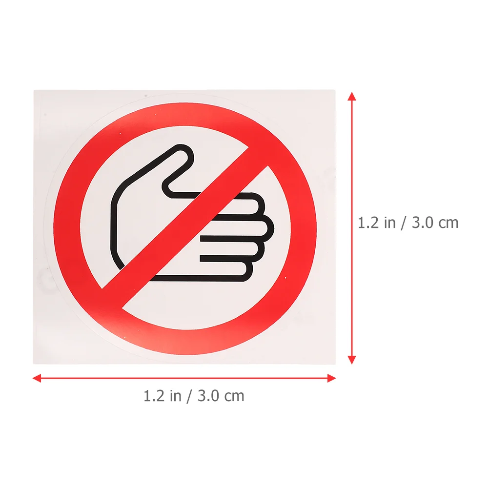 10pcs Do Not Touch Warning Sign Stickers Safety Decals Bright Color Clear Pattern Lasting Premium Material Traffic Safety