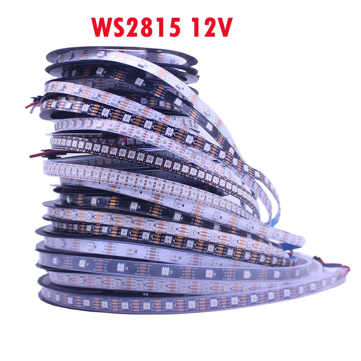 Bande lumineuse LED RGBIC WS2812B WS2811 WS2815 WS2813, 30/60/144 Pixels/Led/m, adressable individuellement, DC5V/12V