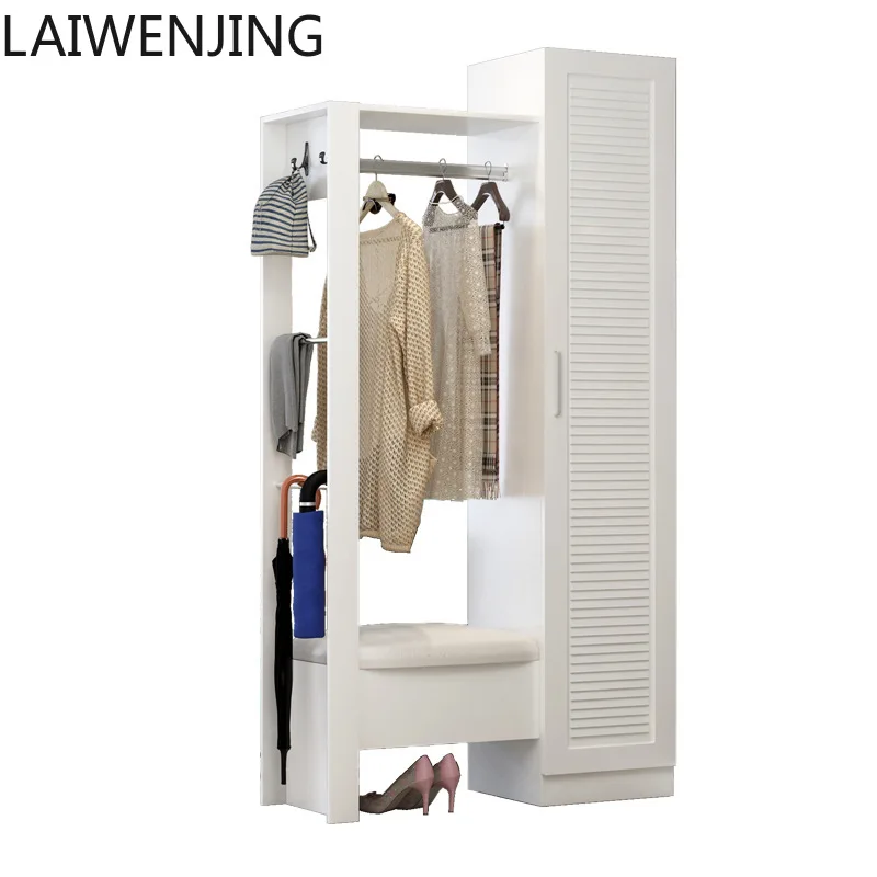 

HLZ door coat cabinet shoe cabinet integrated full-length mirror simple modern foyer multi-functional entrance cabinet
