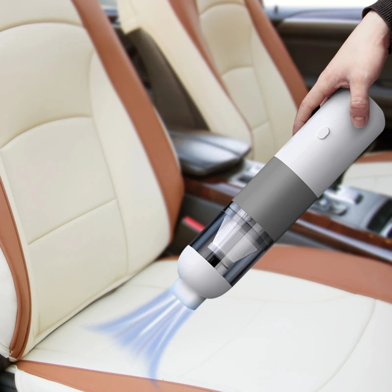 Portable, Rechargeable, and Wireless Automotive Car Vacuum Cleaner with Cyclone Suction - Handheld Dust Catcher perfect for Cars