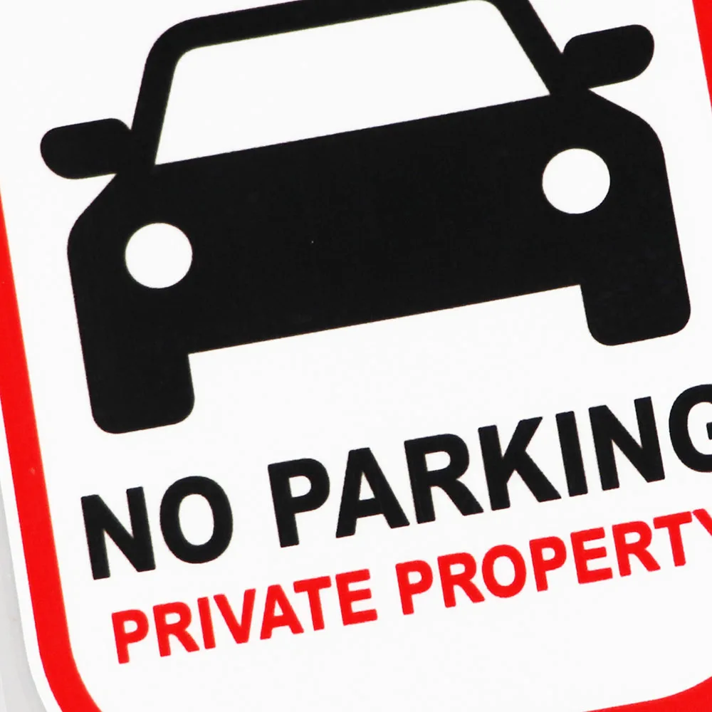 1Pc 2D Flat No Parking Private Property Vinyl Sticker, Waterproof Decal For Door Window Decor, Holiday Gift