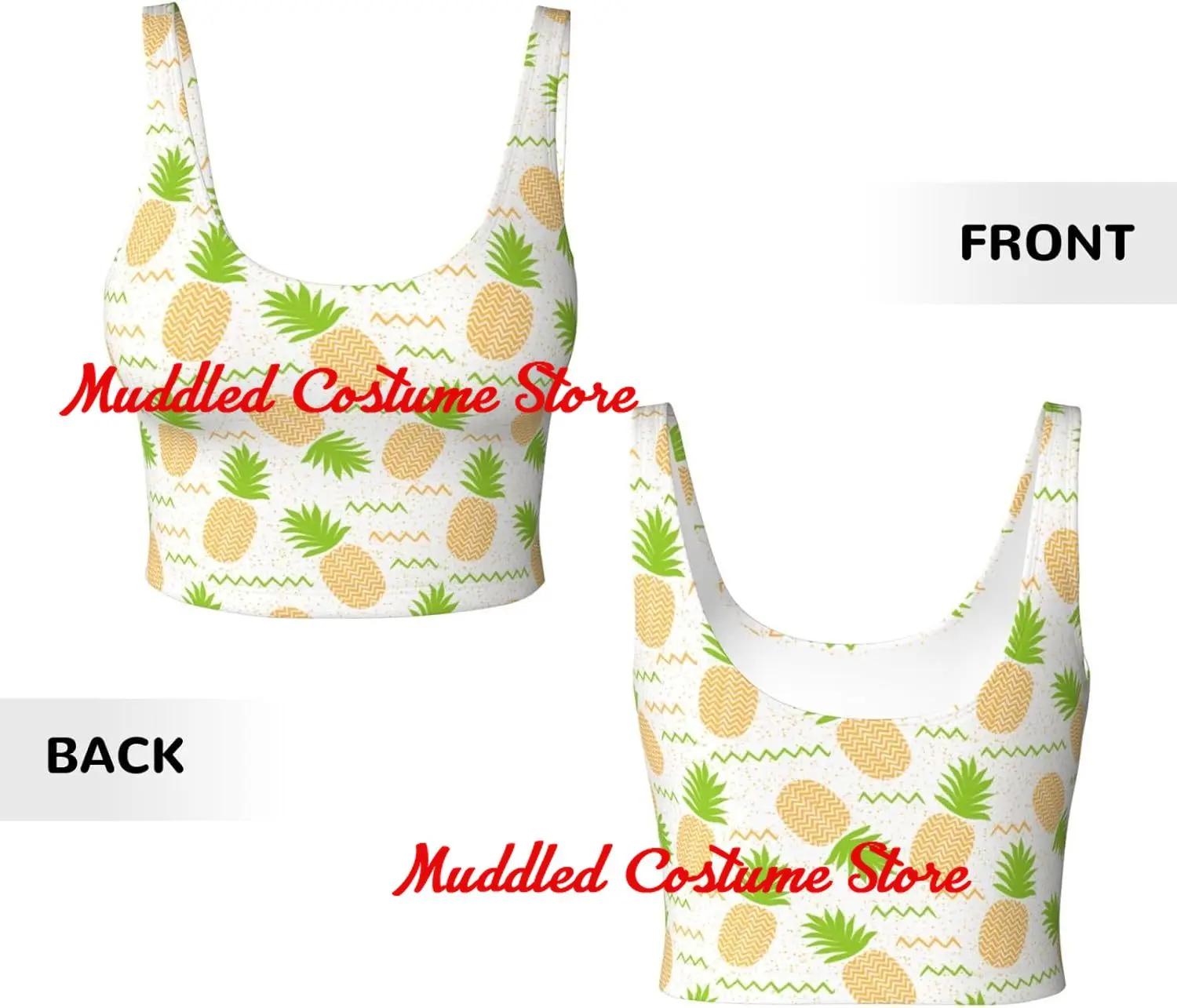 Abacaxi sutiã esportivo feminino colheita superior estofamento colete esportivo de alto impacto regata para yoga ginásio correndo fitness