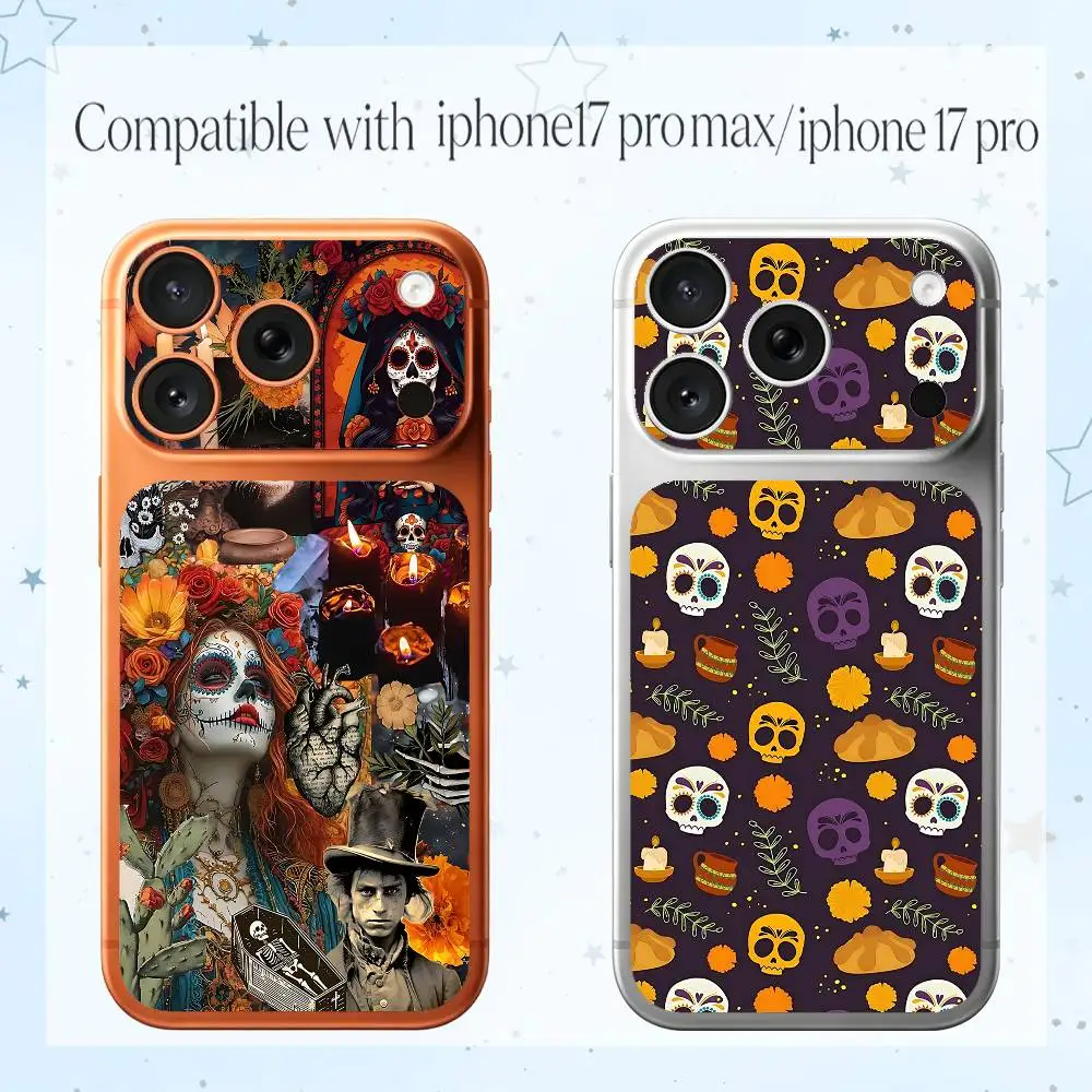 Tag der Toten für iPhone 17 Pro Pro Max Ganzkörper-Skin-Dekal Max Color Rückseitiger Schutzaufkleber