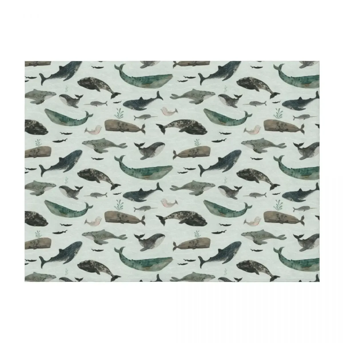 

Tattooed Whales Throw Blanket decorative Flannel Beach Decorative Sofas Blankets