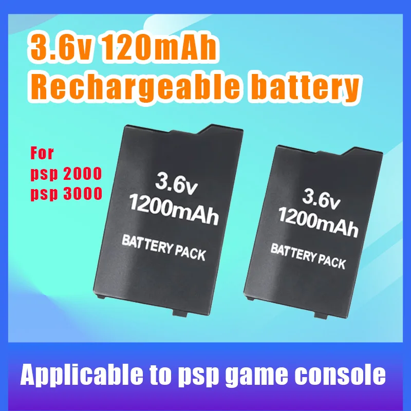 Batería PSP-S110 PSP2000 de 1200 mAh, Baterías de Litio de Repuesto para Consola Portátil Sony PlayStation PSP3000, Batería para Control de Juego