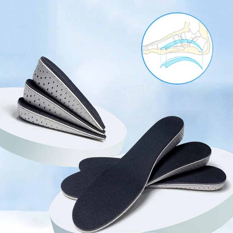 

Stable Lifting Insoles Invisible Height Increasing Shoe Pad EVA Memory Foam Shock Absorbing Shoe Sole Elevator Insole for Unisex