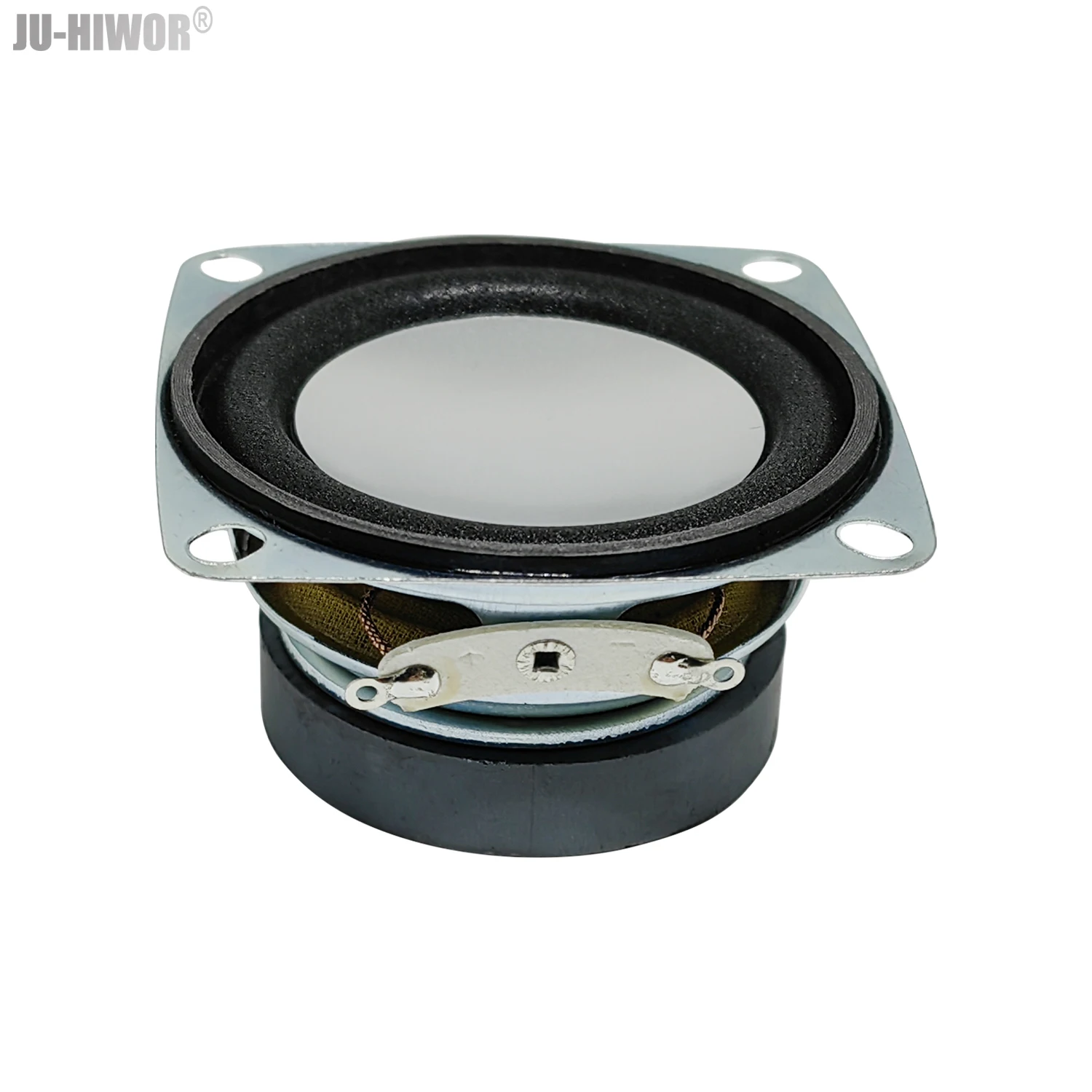 8Ohm 3 واط 53 مللي متر 52 مللي متر 2 بوصة مربع مكبر الصوت 45 مللي متر مكبر الصوت المغناطيسي الخارجي رغوة حافة وعاء فضي ارتفاع السفلي 25 مللي متر