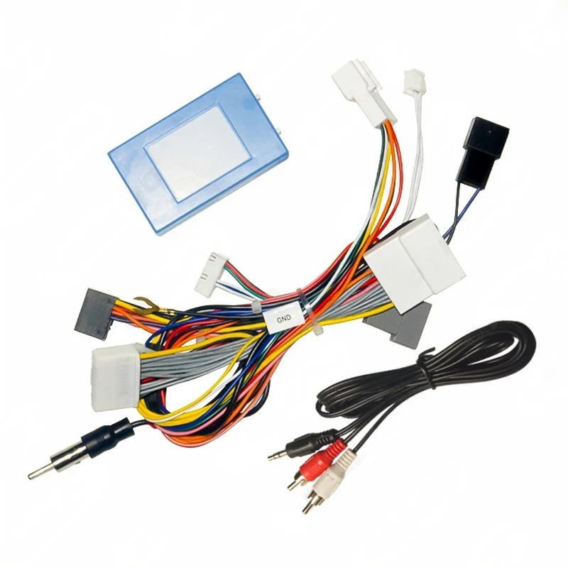 Wiring Harness CAN Bus Decoder Audio RCA Plug ISO Cable Adapter for Nissan Teana