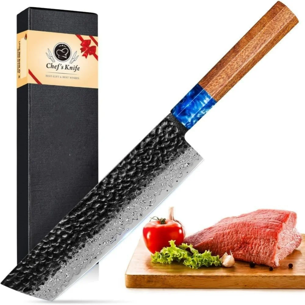

Beef Knife Damascus Steel Chef Knife High Carbon Steel VG10 Steel Core Wooden Handle Kitchen Accessories Kitchen Knife