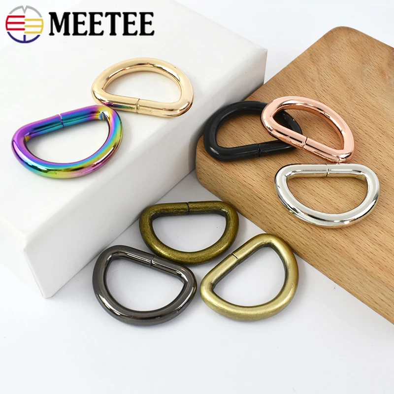 10/20/30Pcs 25mm D Ring Metal Buckles Bag Strap Connector Clasps Handbag Decor Hook Buckle Loops DIY Bags Hardware Accessories