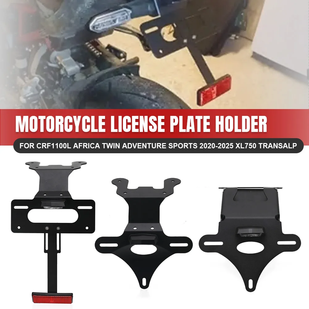 

Motorcycle Accessories For Honda CRF1100L Africa Twin Adventure Sports 2020-2025 XL750 TRANSALP Rear Number License Plate Holder