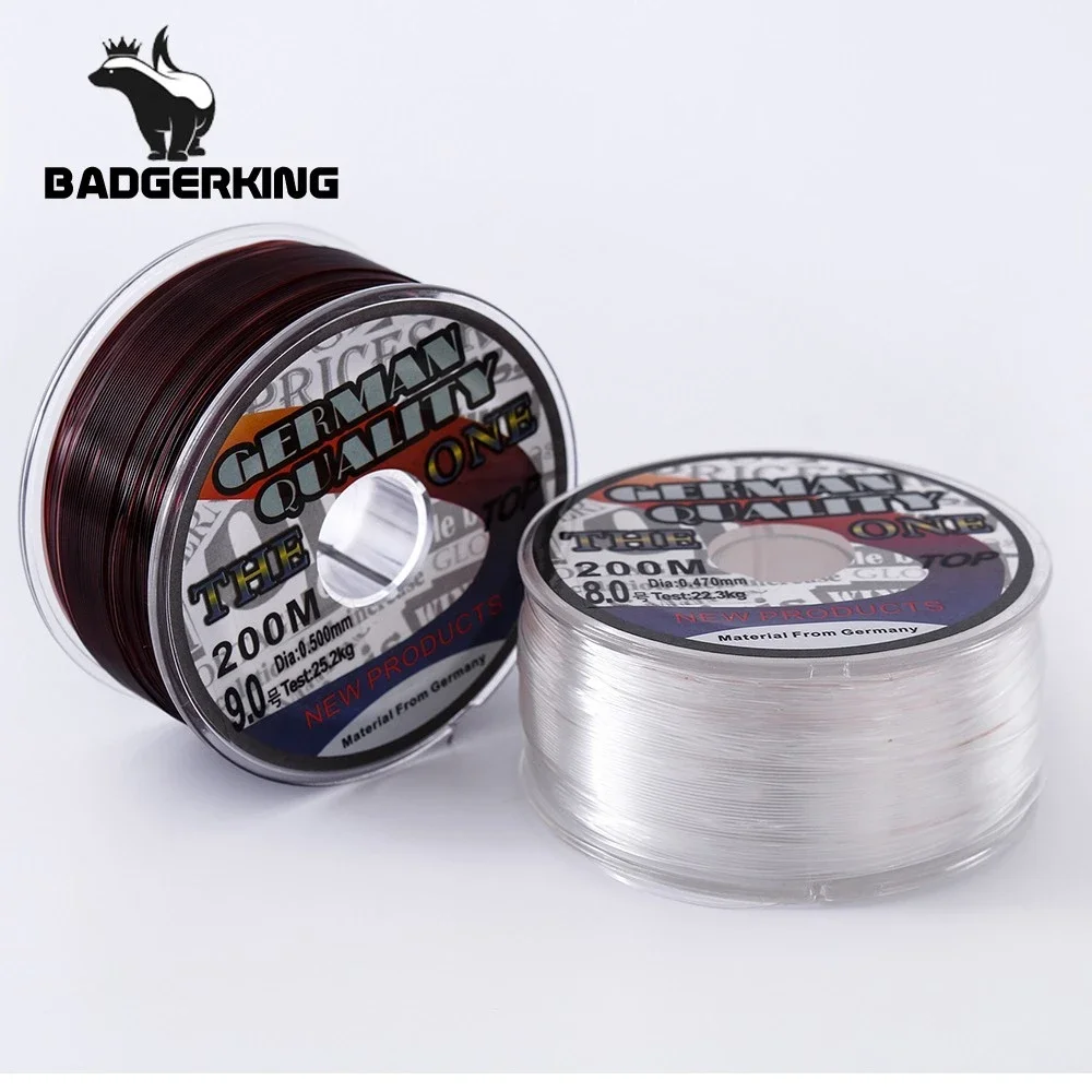 Ligne de pêche à revêtement fluorocarbone, 200m, blanc, marron, descente, haute conversion, 02/10/2018, faible élasticité, carpe mono