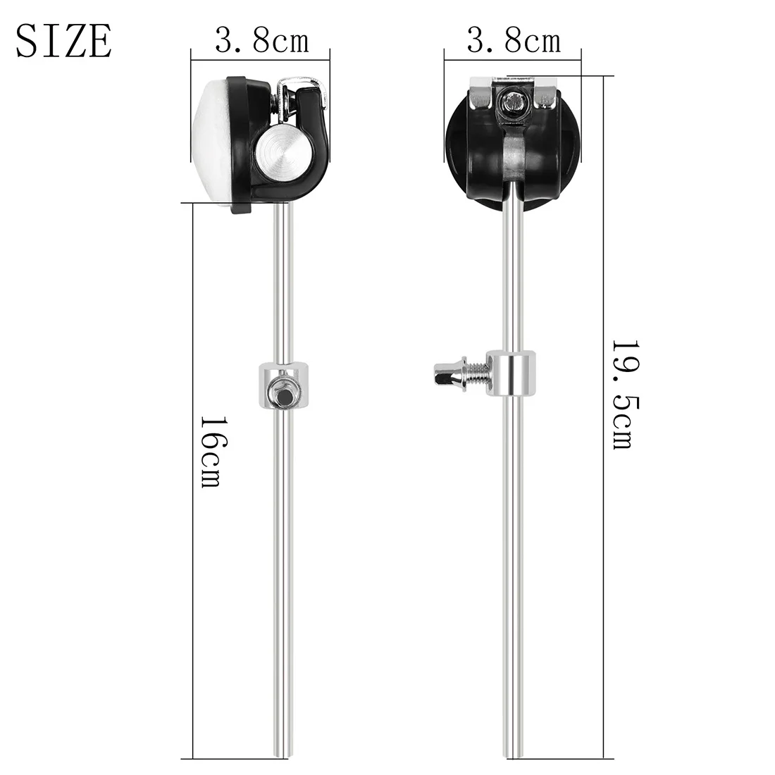 Weighted Metal Drum Kick Beater Felt Hammer Replacement Parts for Jazz Drum Single Double Bass Pedal Modification view 6