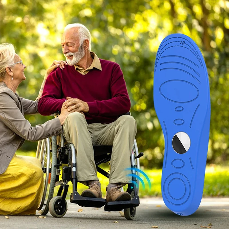 النعال لجهاز تتبع Airtag حامل مخفي مريح مثبت بشكل آمن حشوات حذاء تعقب النعال للأطفال وكبار السن #3