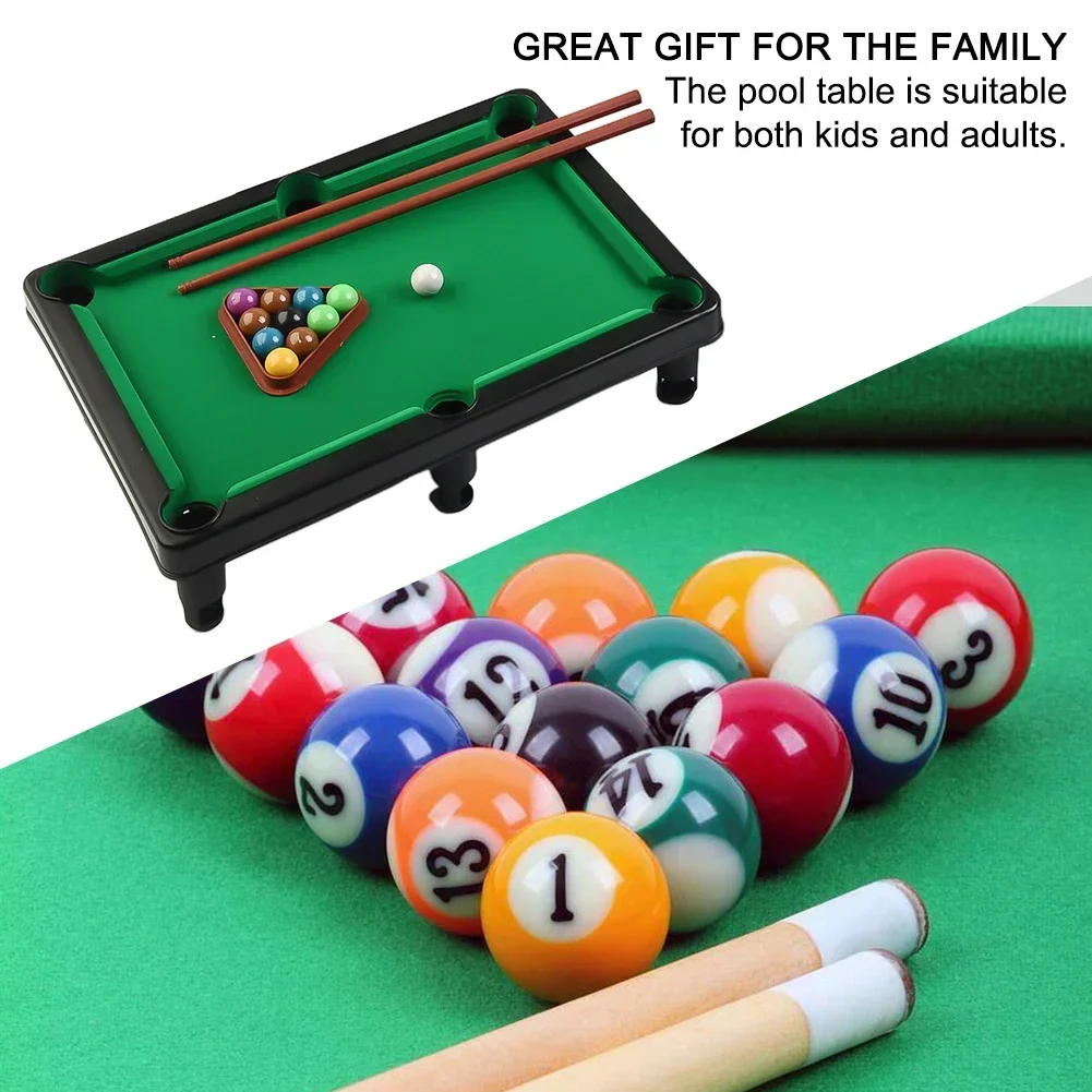 For Kids Adults Ball Table Pool Table Indoor Games For Stress Relief Stability 1sets Burr-free Full-sized Plastic Round