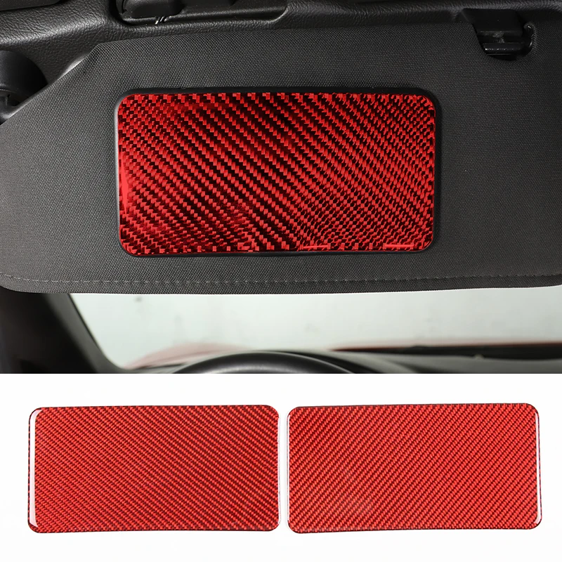 

For Chevrolet Corvette C6 2005-2016 Carbon Fiber Sunvisor Panel Warning Label Trim Stickers Car Accessories