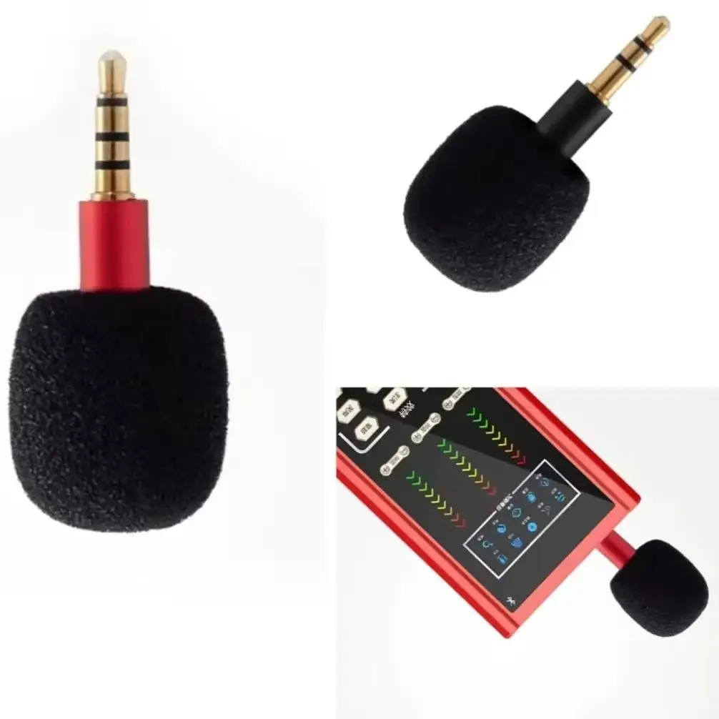 

Всенаправленный черный, красный мини-конденсаторный микрофон 3,5 мм, 200 шт., портативный Aux-разъем, микрофон для записи телефона, портативного компьютера