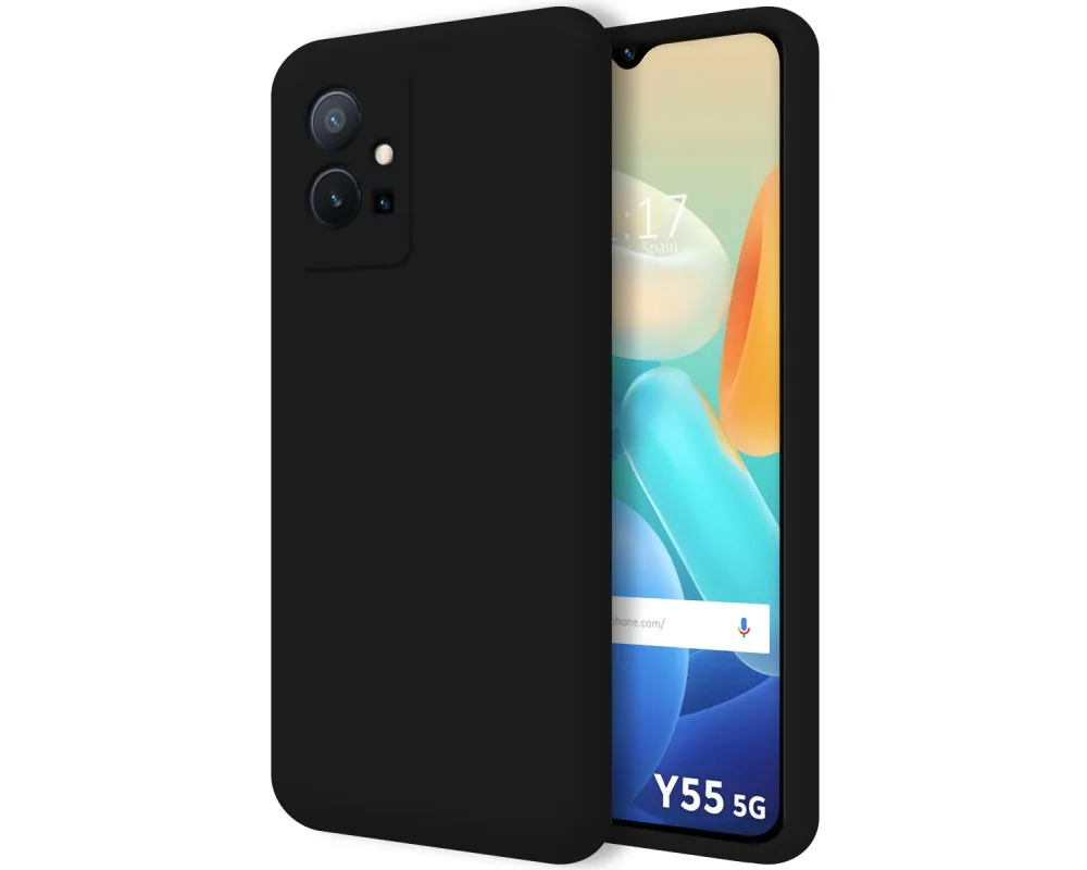 Y55 5G Ultra soft liquid silicone case Black