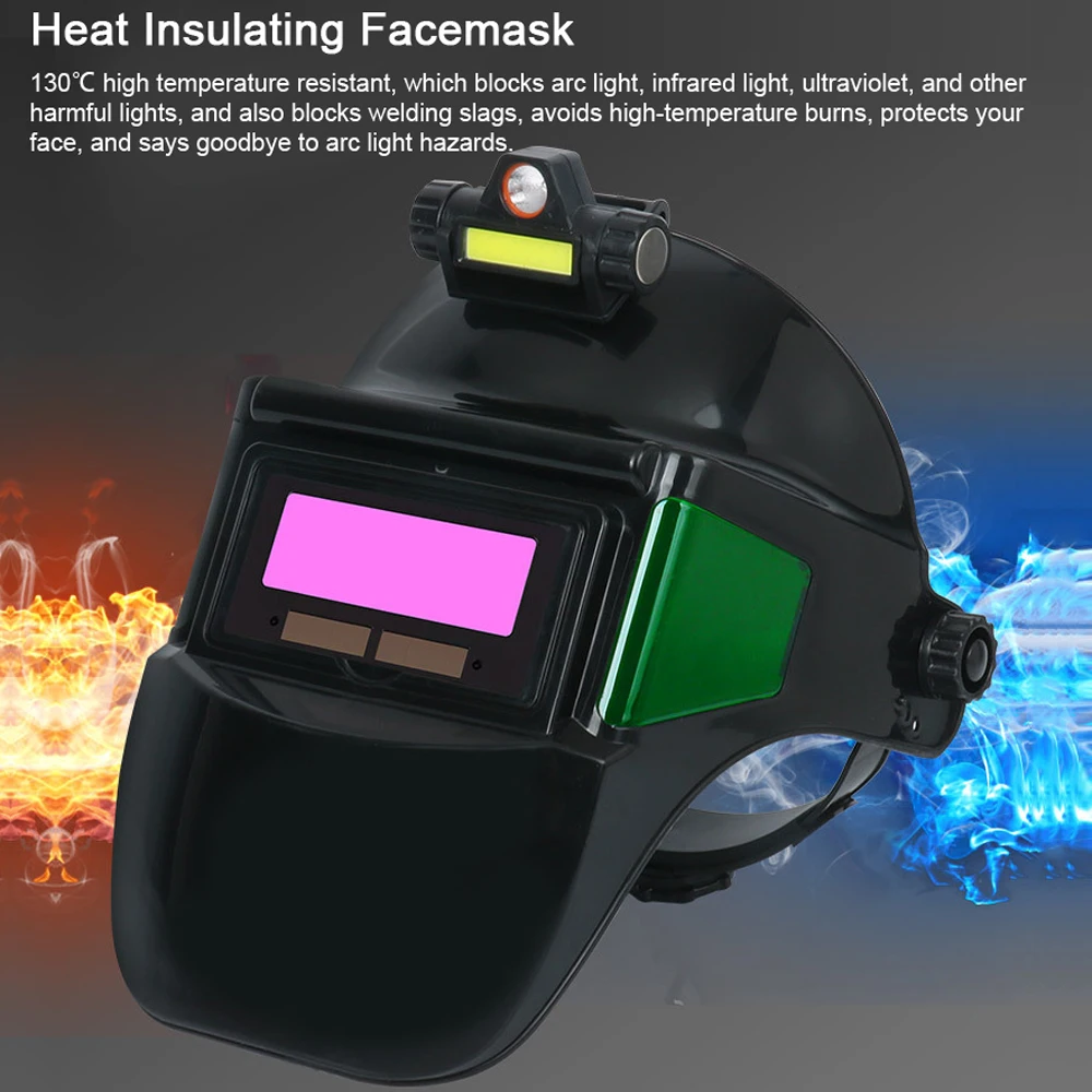 auto darkening welding helmet lazada Automatic Dimming PC Welding Facemask Large View True Welding Facemask 130℃  High Temperature Resistant Auto Darkening Facemask