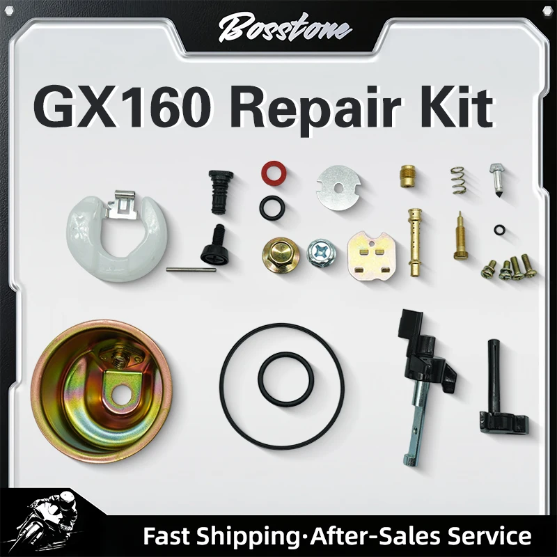 Lawn Mower Carburetor Repair Kit Replacement With Needle Bowl Float Gasket Seal Pin 1 Set For Honda GX120 GX160 GX200 Engine