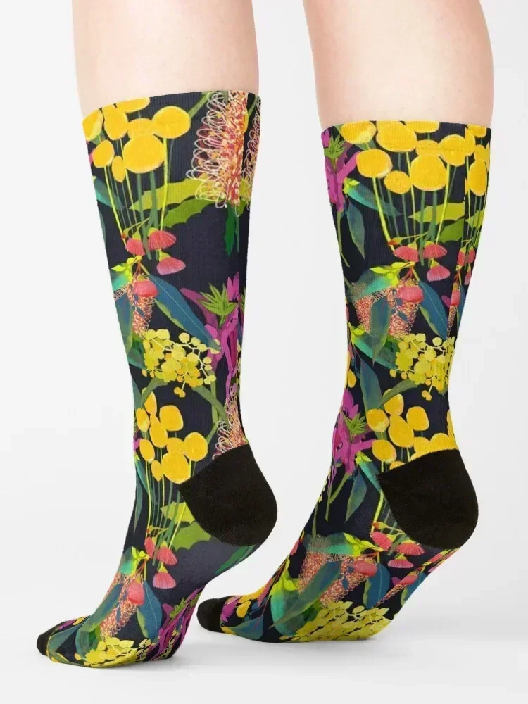 Australian Wild Flowers Socks designer short japanese fashion sports and leisure Luxury Woman Socks Men's
